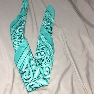 blue green bandanna